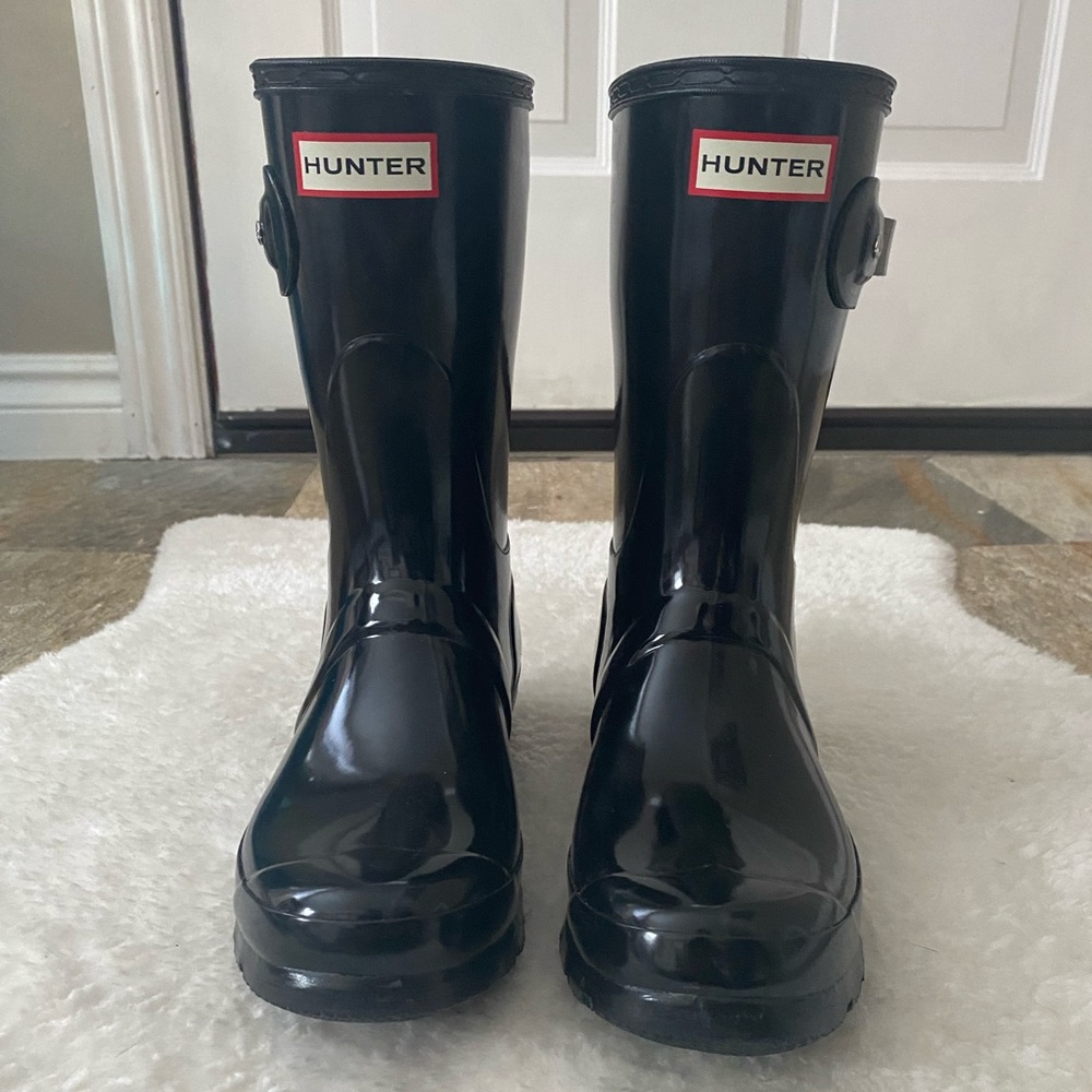 Hunters Short Gloss Rain Boots